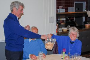 The Golden Wedding couple draw the raffle
