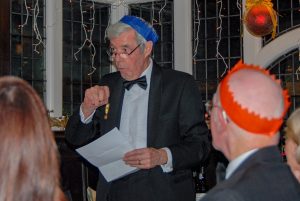 Past Grand President Phil Gidman presents 40 year scrolls...