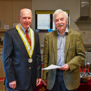 Wladek receives his 40 year scroll from Pat