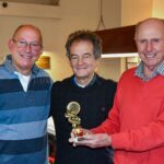 Pat presents the Max Siwicki trophy to Tom and Paul